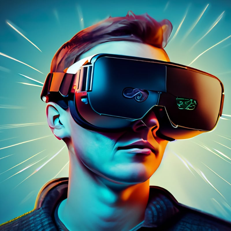 Tecnologia visore VR realtà aumentata